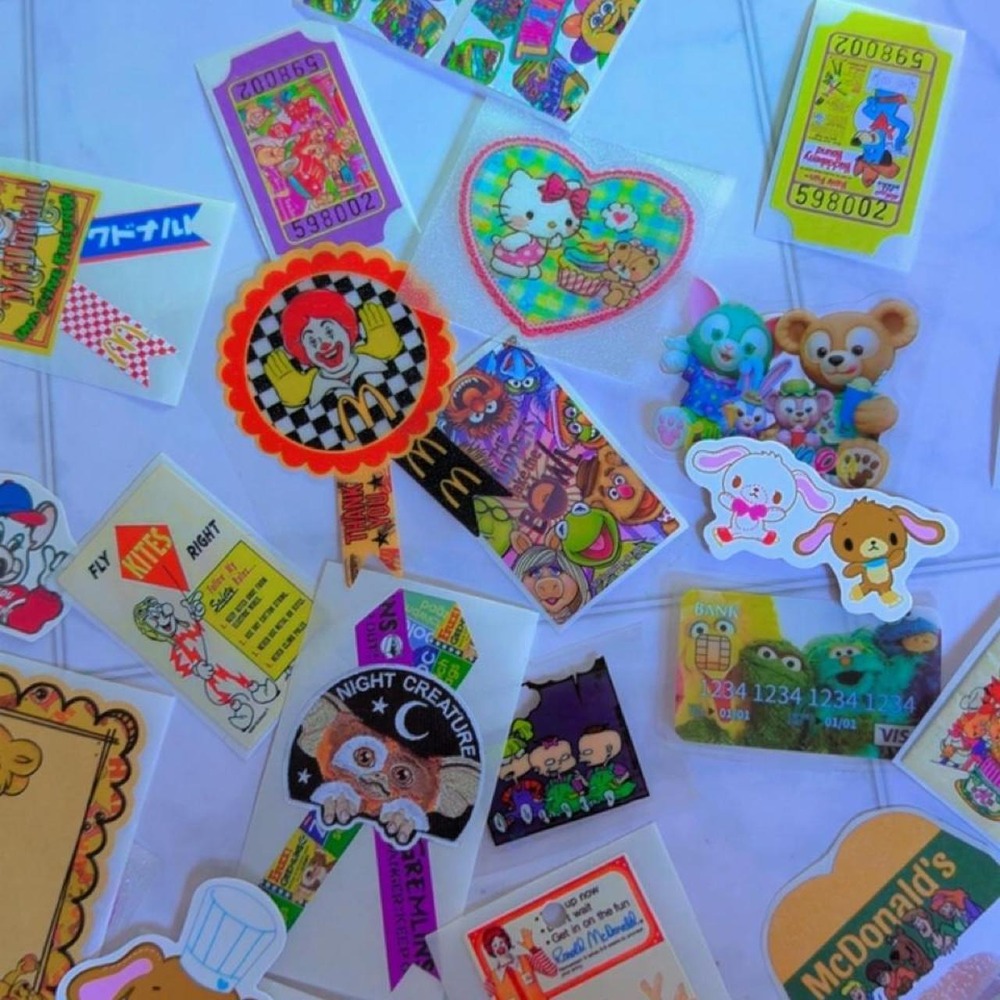 Vintage Y2K Nostalgia Sticker Lot Mixed Retro Decals